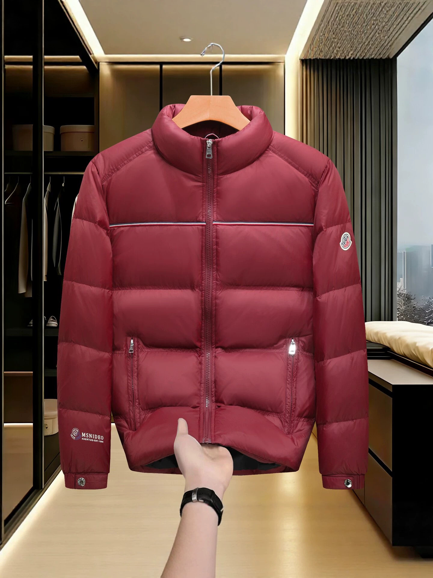 Men Stand Collar White Duck Down Jacket 2026 Winter New European Style Light Luxury Trendy Thick Warm Puffer Coat Windproof Outerwear For Men Daily