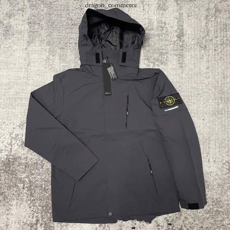 Pull Stone jacket Trendy luxury stone hooded spring and autumn workwear men's new long sleeved fashion brand waterproof topstoney jacket c2d