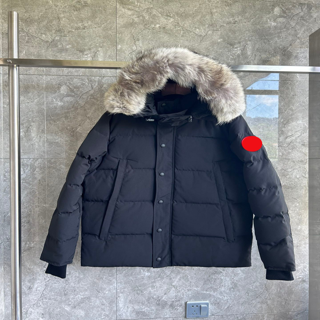Men Winter Puffer Jacket With Real Fur Collar Thick Warm Hooded Parka Coat Chip Handbag Windproof Outdoor Down Coat For Cold Weather