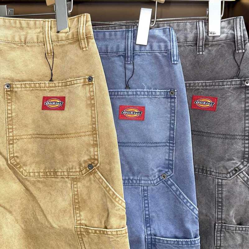 Designer Men's denim jeans American-style work pants, European-style men's jeans, stretchy, available in multiple colors, washed finish, s