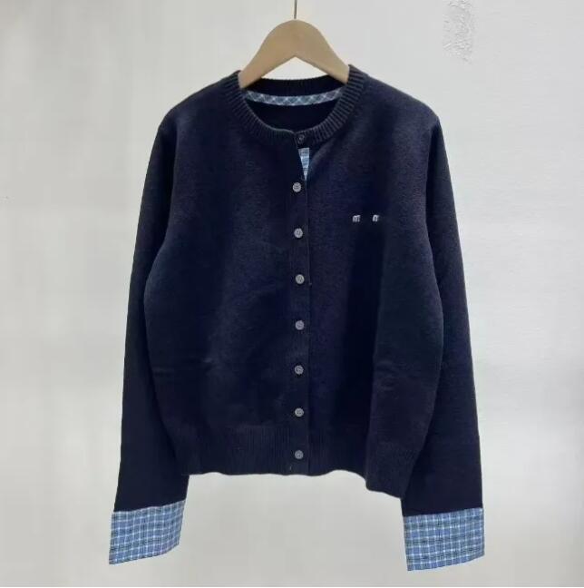 Women's Sweaters knitted round neck designer sweater long sleeve cardigan coat short Knit sweater Jacket Miu35