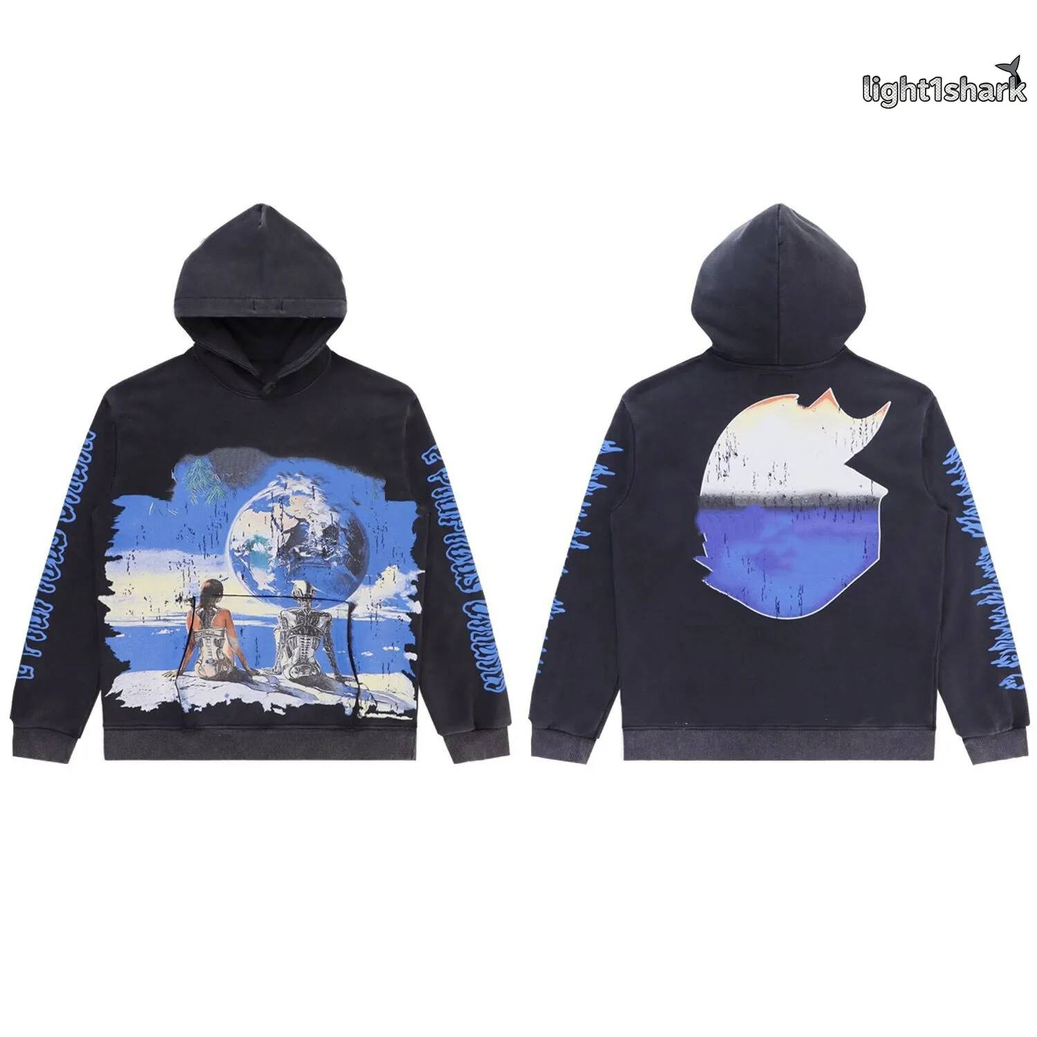 Godspeedful Hoodie Men Women Designer Godspeedy Pullover Y2k Hip Hop Gothic Unisex Casual Skull Letter Graphic Print Long Sleeve Sweatshirt Godspeed