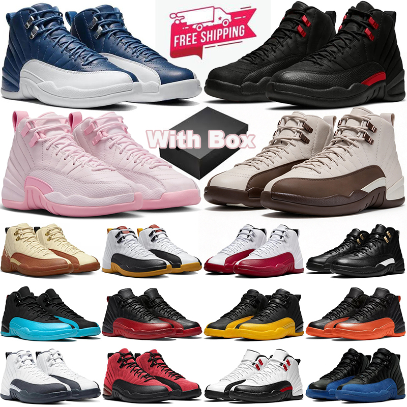 with box Free Shipping 12 12s Basketball Shoes Mens Trainers Playoffs University Gold Blue Twist Gamma Blue Men Designer Outdoor Sports Sneakers fas