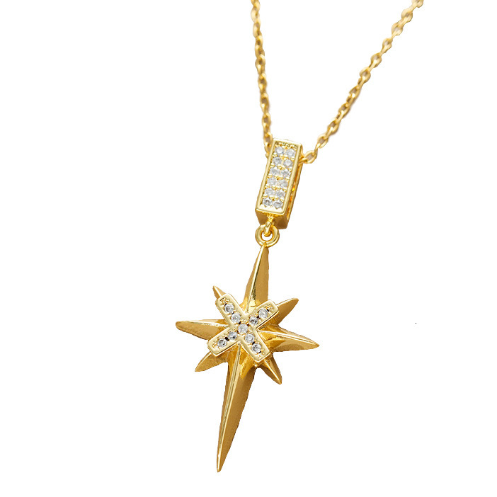 Luxury Brand Designer Jewelry European American Style, Delicate Eight-Pointed Star Necklace, Fashionable Trendy, With A High-End Feel, New Summer De