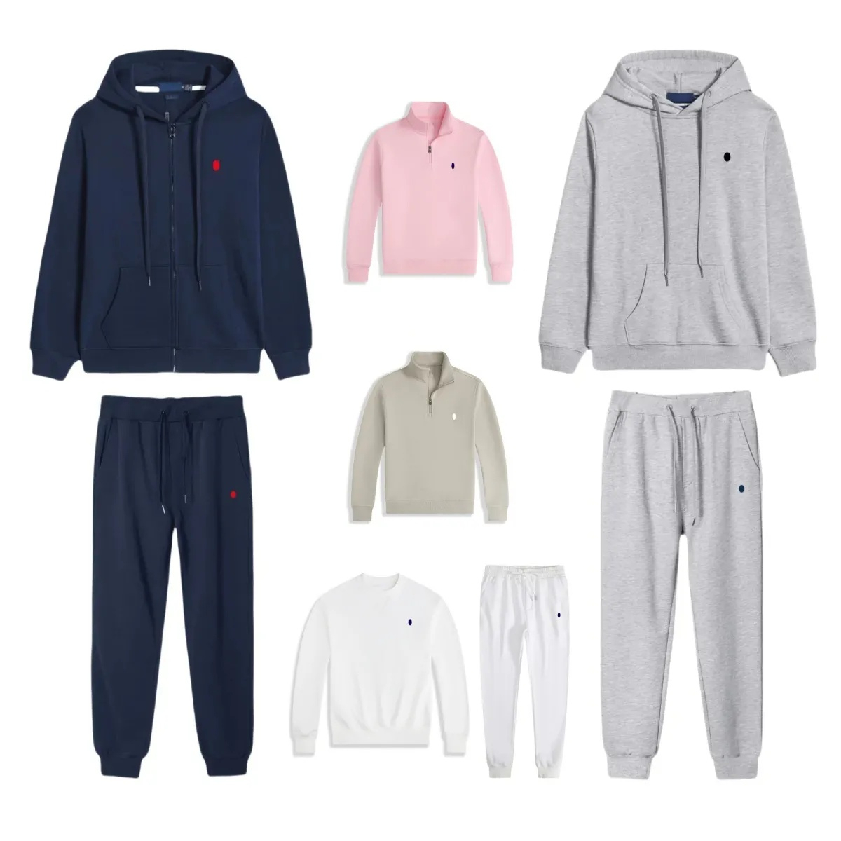 Full Zip Up Hoodie Tracksuit Mans Hoodies Designer Hoodies Woman Sweatshirt Men Clothing Set Pullover Cotton Long Sleeve Casual Designer Sweatsuit S