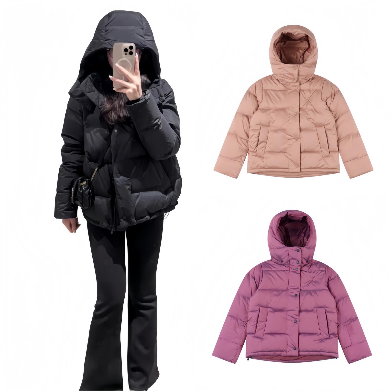 Winter Puffer Jacket Women Designer Womens Coat Winter Hooded Loose Fit Thickened Warm Windproof Cold Proof Puffer Jacket Cuff Embroidery Logo Symbo