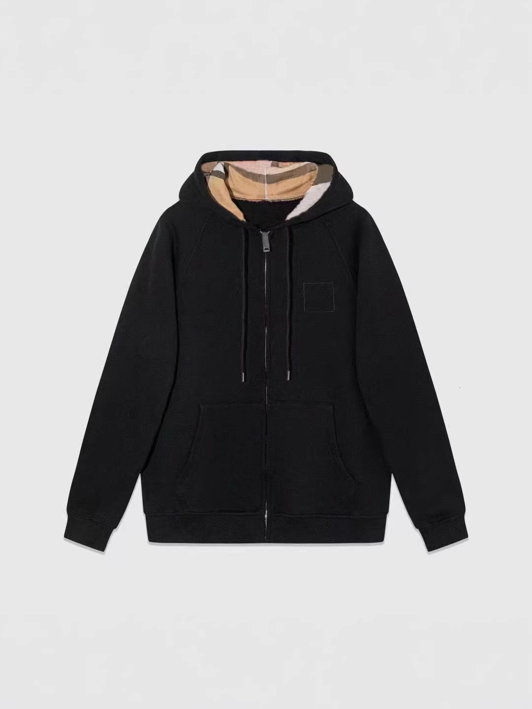 designer luxury Cross-border B-brand high-quality men's hooded sweatshirt jacket, full-zip, embroidered, casual, loose fit, unisex