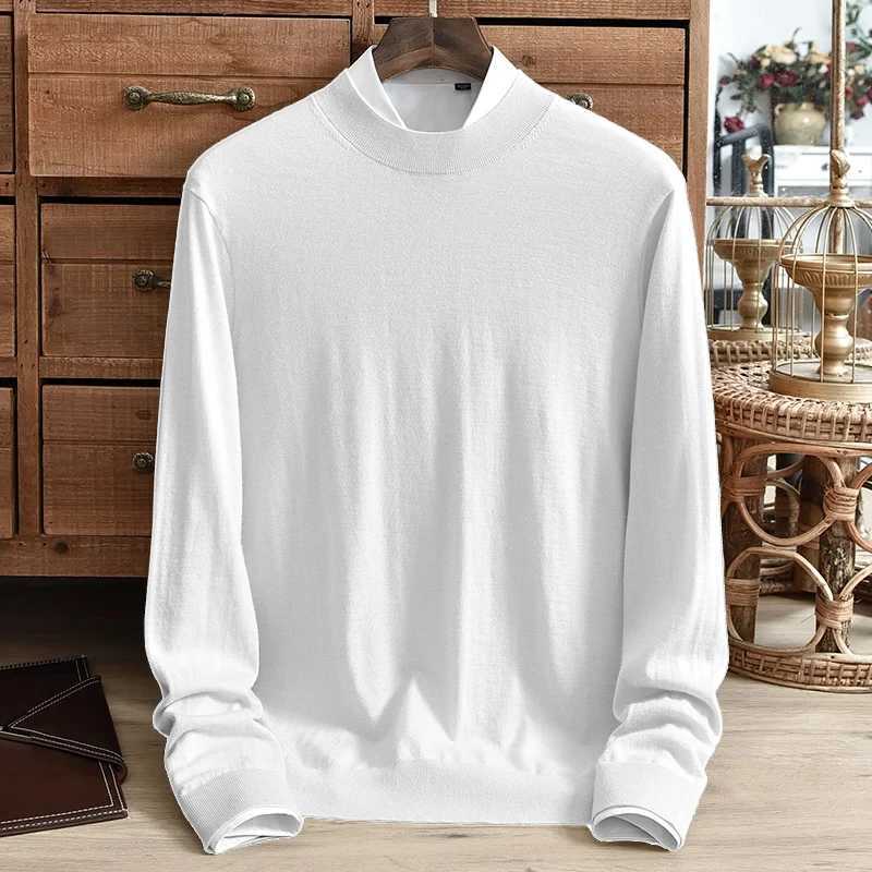 Half Men's Slim Turtleneck Fit Sweater Pullover Sweater Basic Knitted Long Slve Lightweight Strtwear for Fall Winter Warm M261016