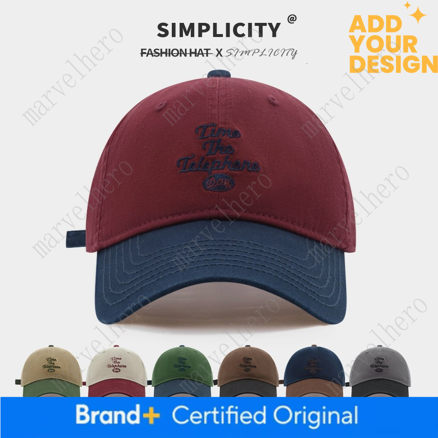 New American Style Color Block Soft Top Baseball For Women Spring Summer Versatile Sun Hat Large Head Circumference Face Slimming Duckbill Cap