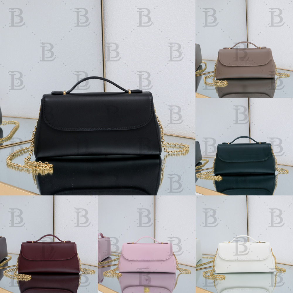 new The latest mmedaillon series small cowhide material French hand-held bag, high-quality metal chain bag, multi-color optional crossbody bag_lab