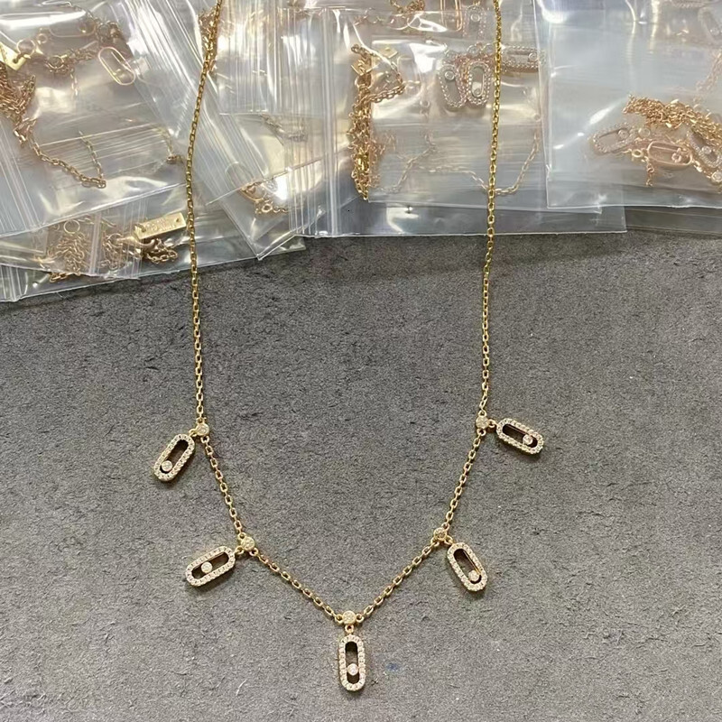 Messikaas Bijoux Collier Diamant Designer Mesikaa Collier Bijoux Cinq Diamants Move Uno Collier Coulissant Pour Homme Femmes Pendentif Collier Ra