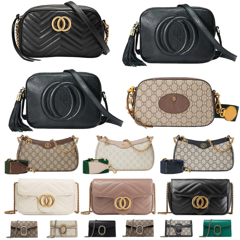 Top Designer Camera Bags Crossbody High Quality Leather Wallet Women Classic Black Shoulder Bag Tassel Charm Double Letter Metal Decoration Female P