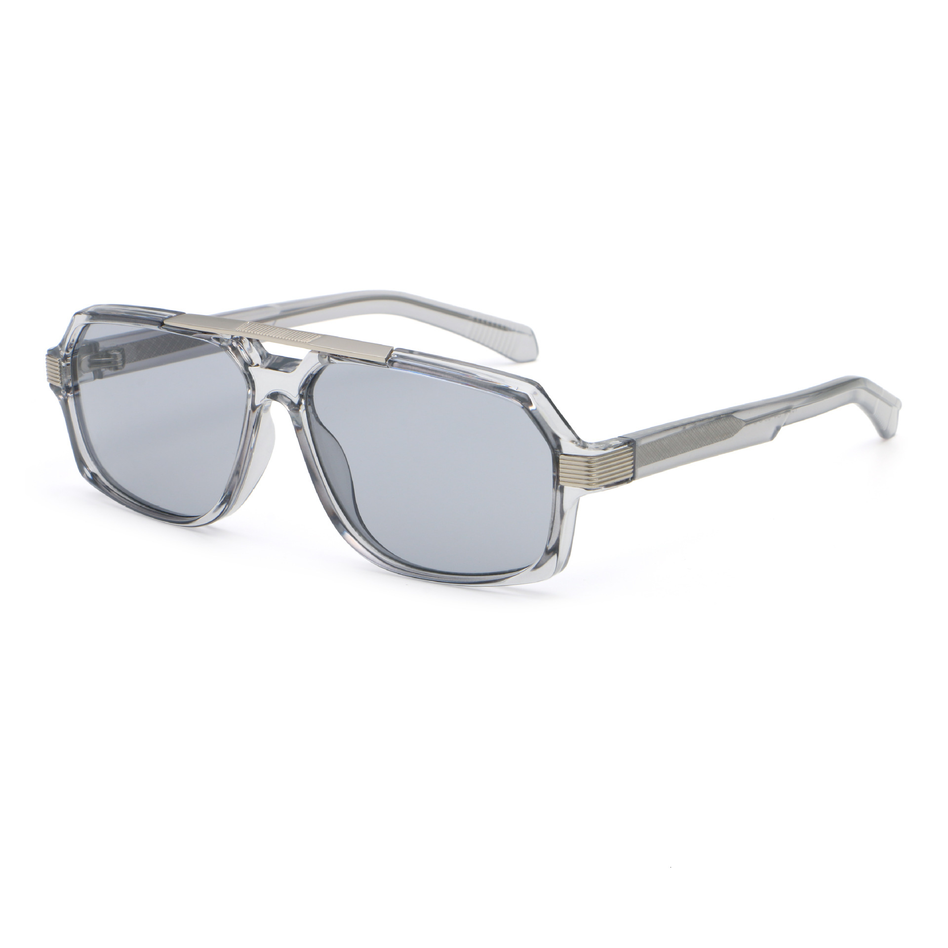 European and American light luxury designer square sunglasses, fashionable natural look glasses, unisex sunglasses