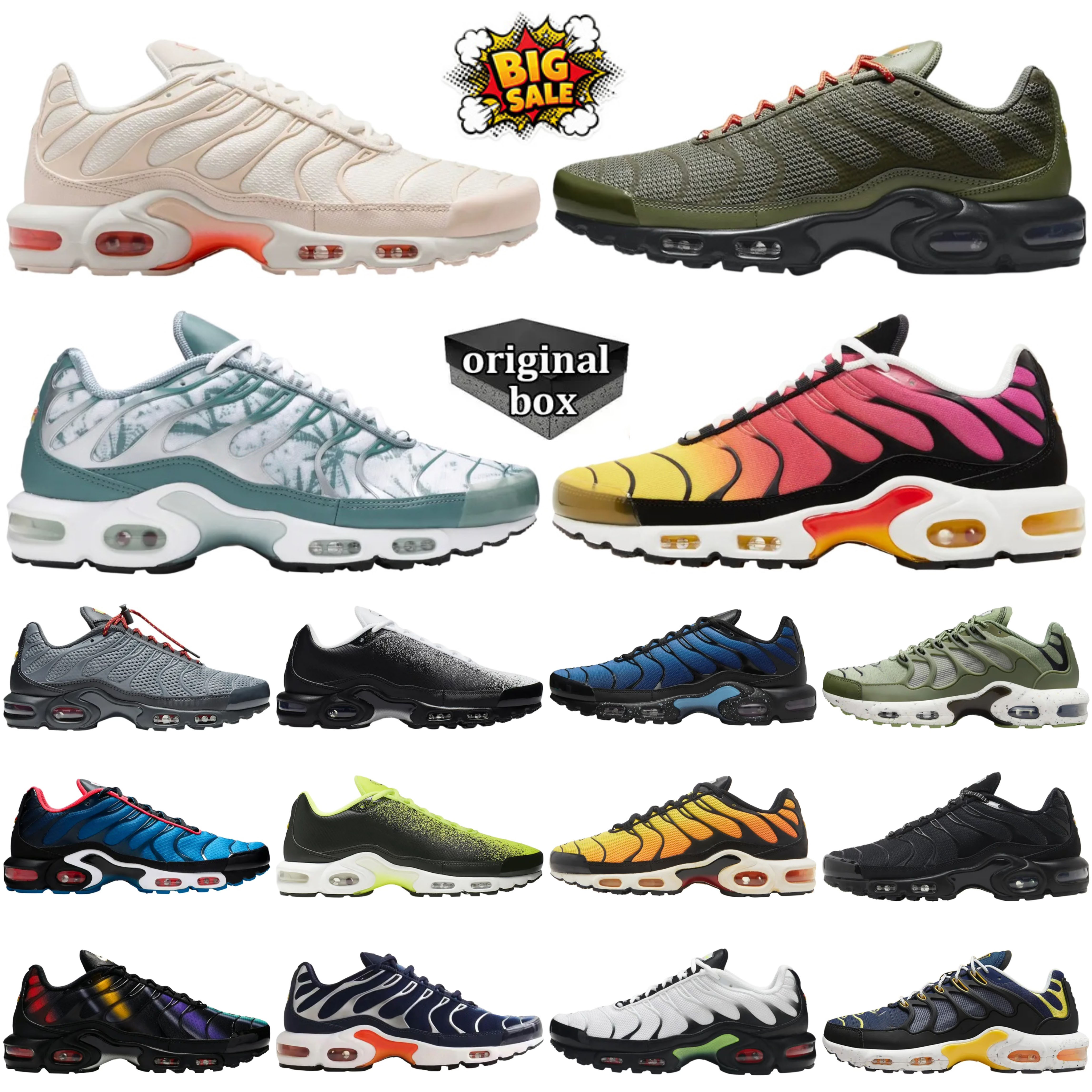 Tn Plus Sneakers Designer Running Shoes Men Triple White Black Sky Blue Gradient Unity Gradient Tennis Breathable House Yellow Blue Trainers Outdoor