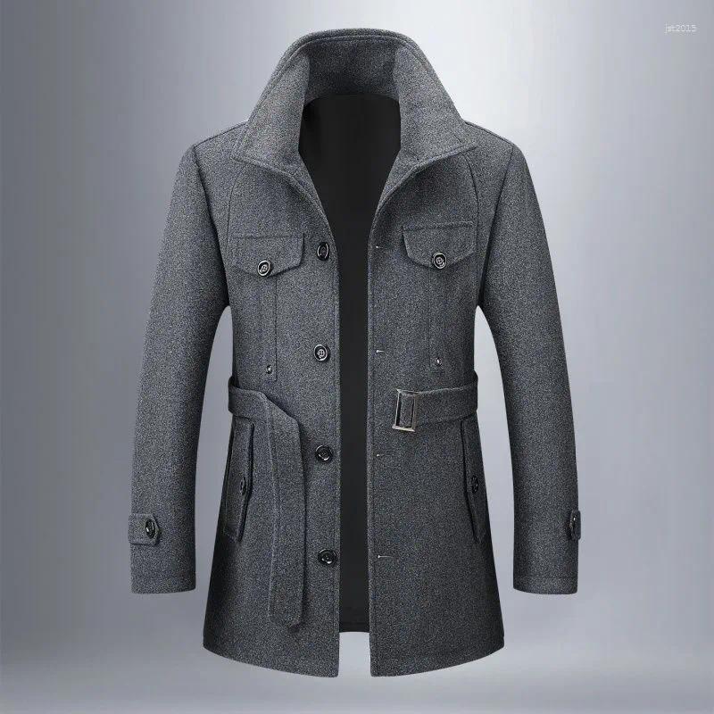 Autumn/Winter Fashion Trend Thickened Warm Long Woolen Coat Men's Casual Loose Sports High Quality Plus Size Jacket