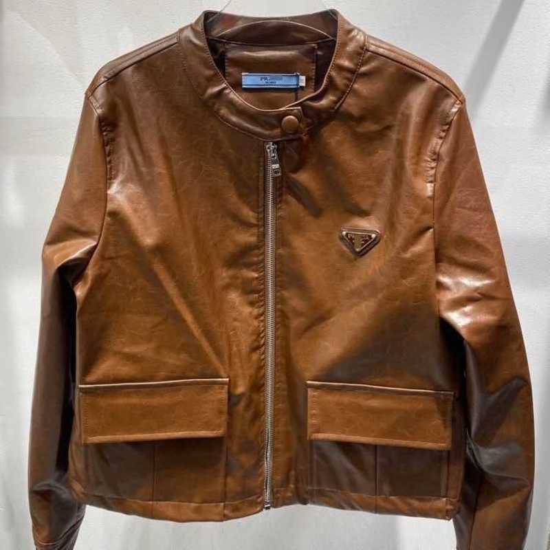 Women's Leather & Faux Leather Designer 2026 New Style Stand-up Collar Short Casual Jacket PU Leather Coat 7Z7N