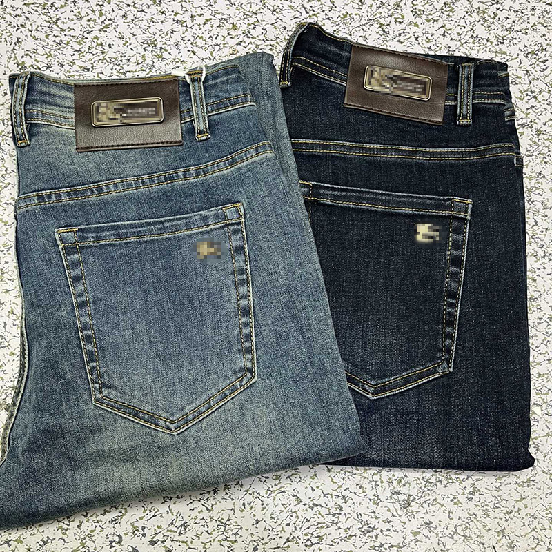 Designer Jeans Men Straight Leg luxury Casual fashion Denim Pants slim fit Trousers High Quality brands elasticity skinny jean Knight embroidery bb/