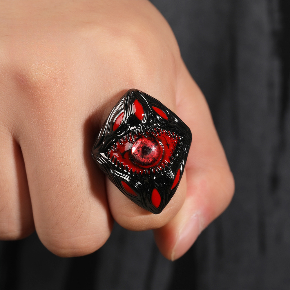 Niche Design Out D VVS Diamond Eye Parasite Luxury Iced INS Style High-end Hip-hop Trendy Retro Men's Index Finger Ring Luxury Iced
