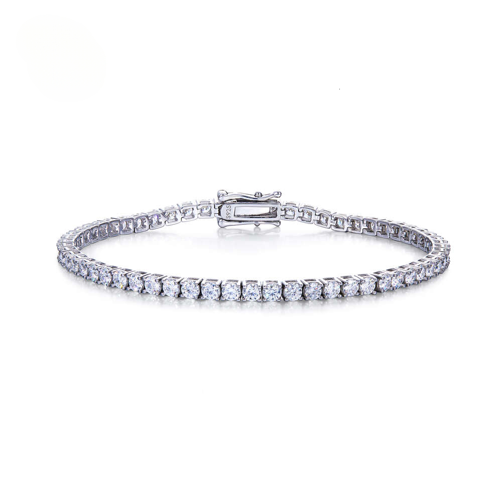 newTennis Bracelet Moissanite 925 Ready to Ship Wholesale Luxury for Men 3 4 5mm Chain Hip Hop Hiphop Thai Silver