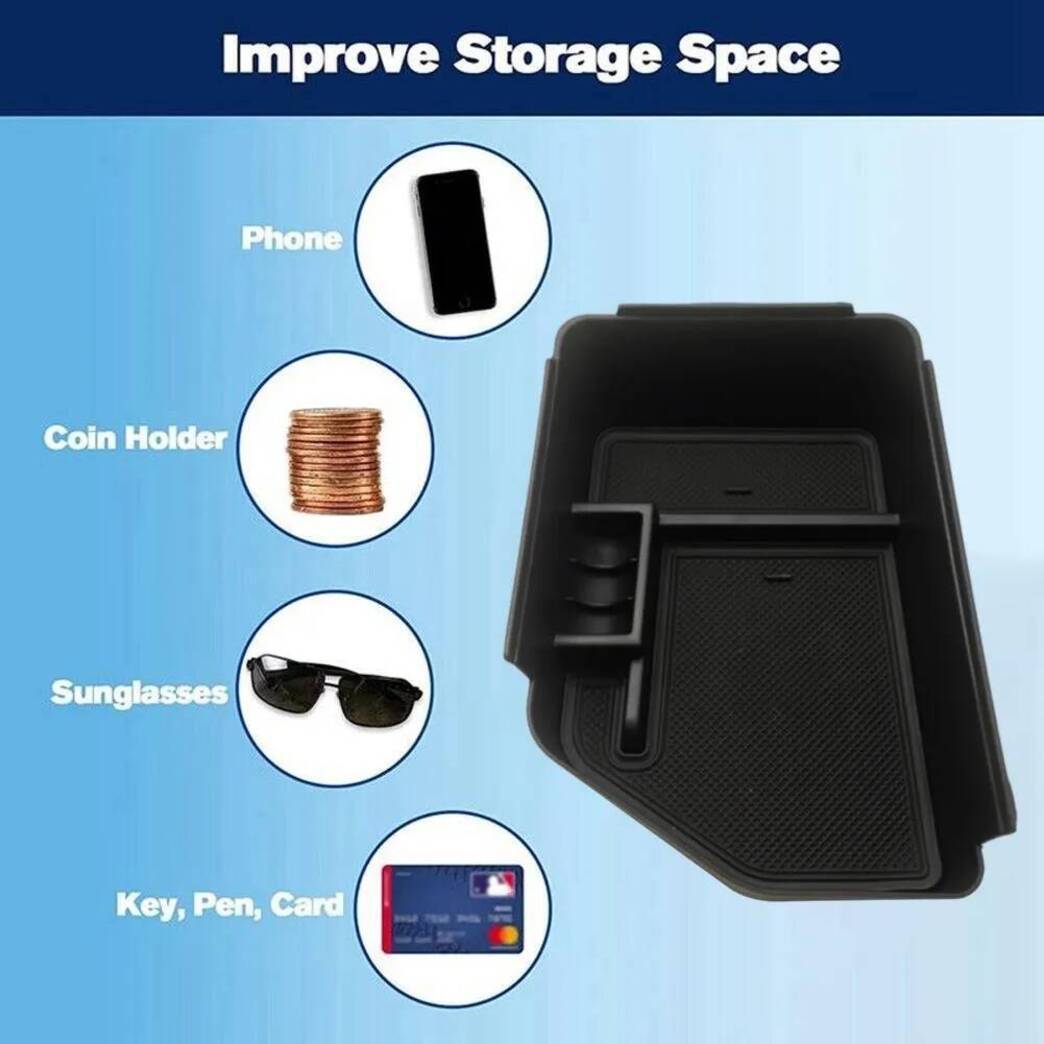 Car Anti Slip Pad Center Hidden Cup Holder Interior Car Armrest Storage Box auto sticky gel grip Organizer Case For Kia Ev6 2021 2022 Dashboard Non