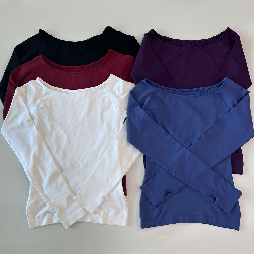 Vision Long Sleeve Top High Elastic Off The Shoulder Gym Clothes Women Sexy Yoga T-shirt Seamless Fitness Slim Fit Long Sleeve Sportswear