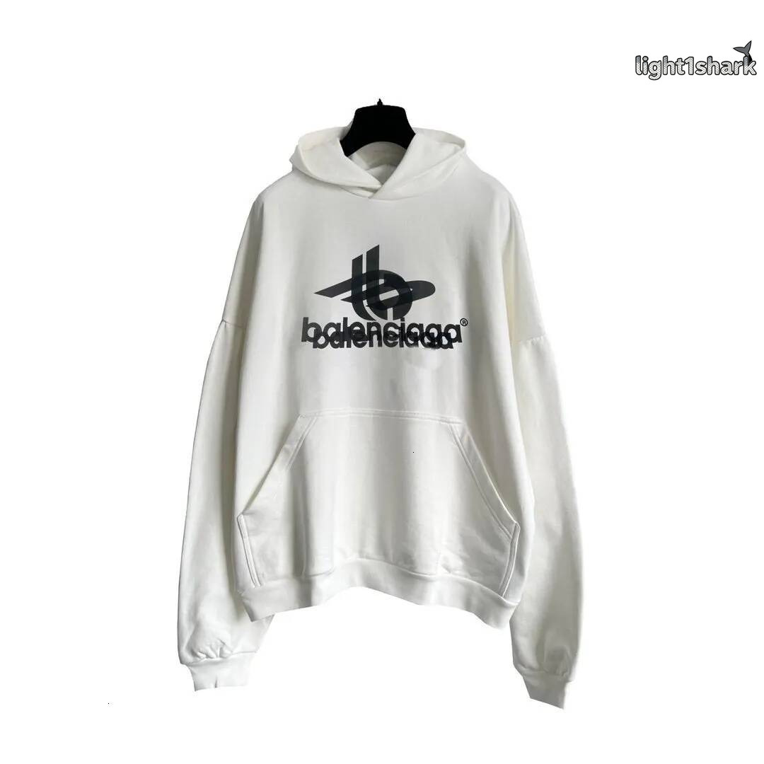 baIeniagag Hoodie Designer High Quality Luxury Cotton Clothes BB Correct Version Brand New Phantom Double Classic Pattern Printed Hoody Casual Wear