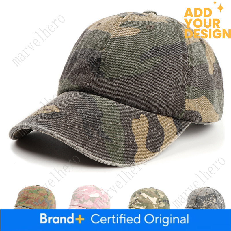Cross Border New Cotton Washed Denim Camouflage Curved Brim Baseball Cap Spring Summer Men And Women Fashion Trendy Duckbill Hat
