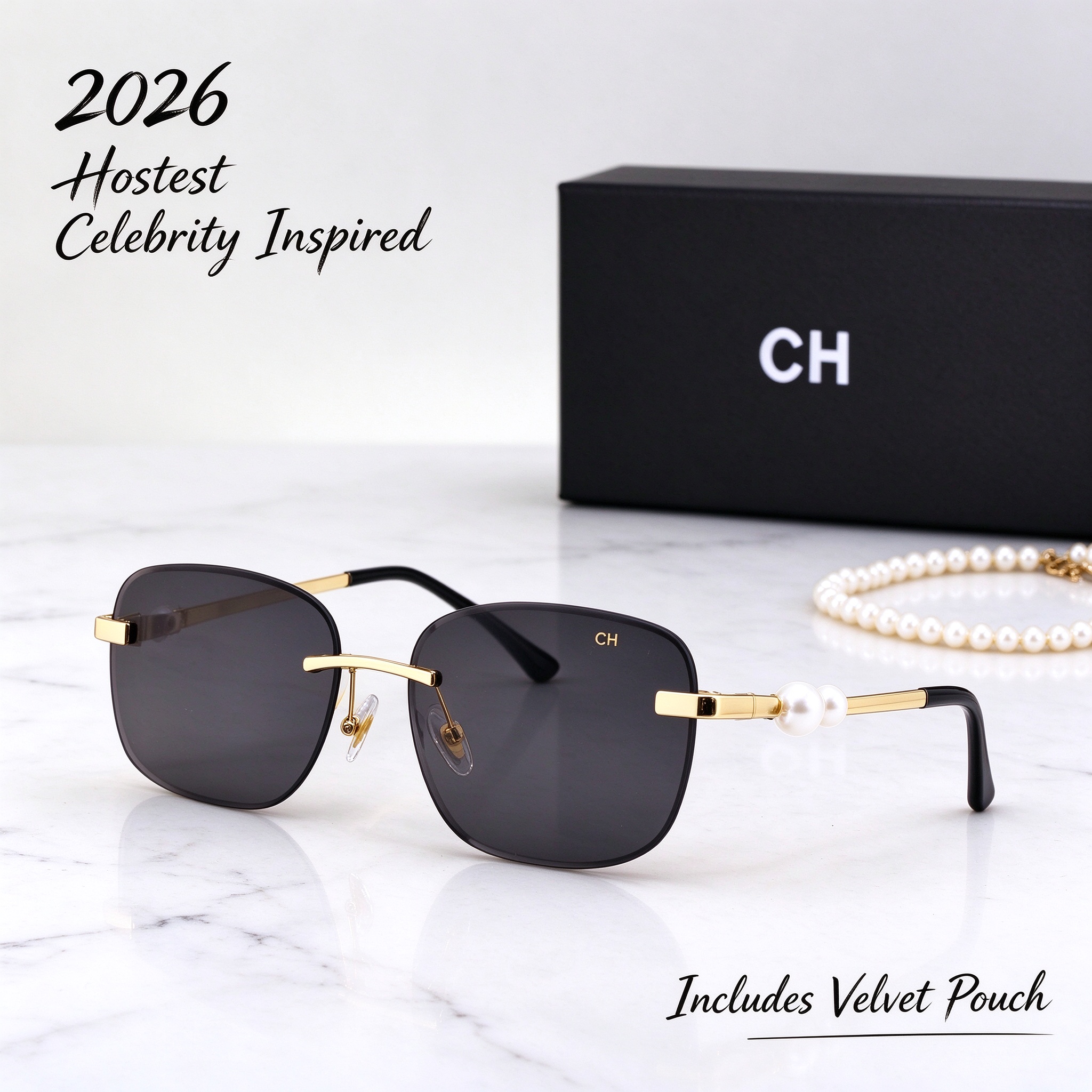 Designer sunglasses fashion polarized sunglasses UV resistant luxury sunglass men women Goggle Retro square sun glass Casual eyeglasses With Boxabac