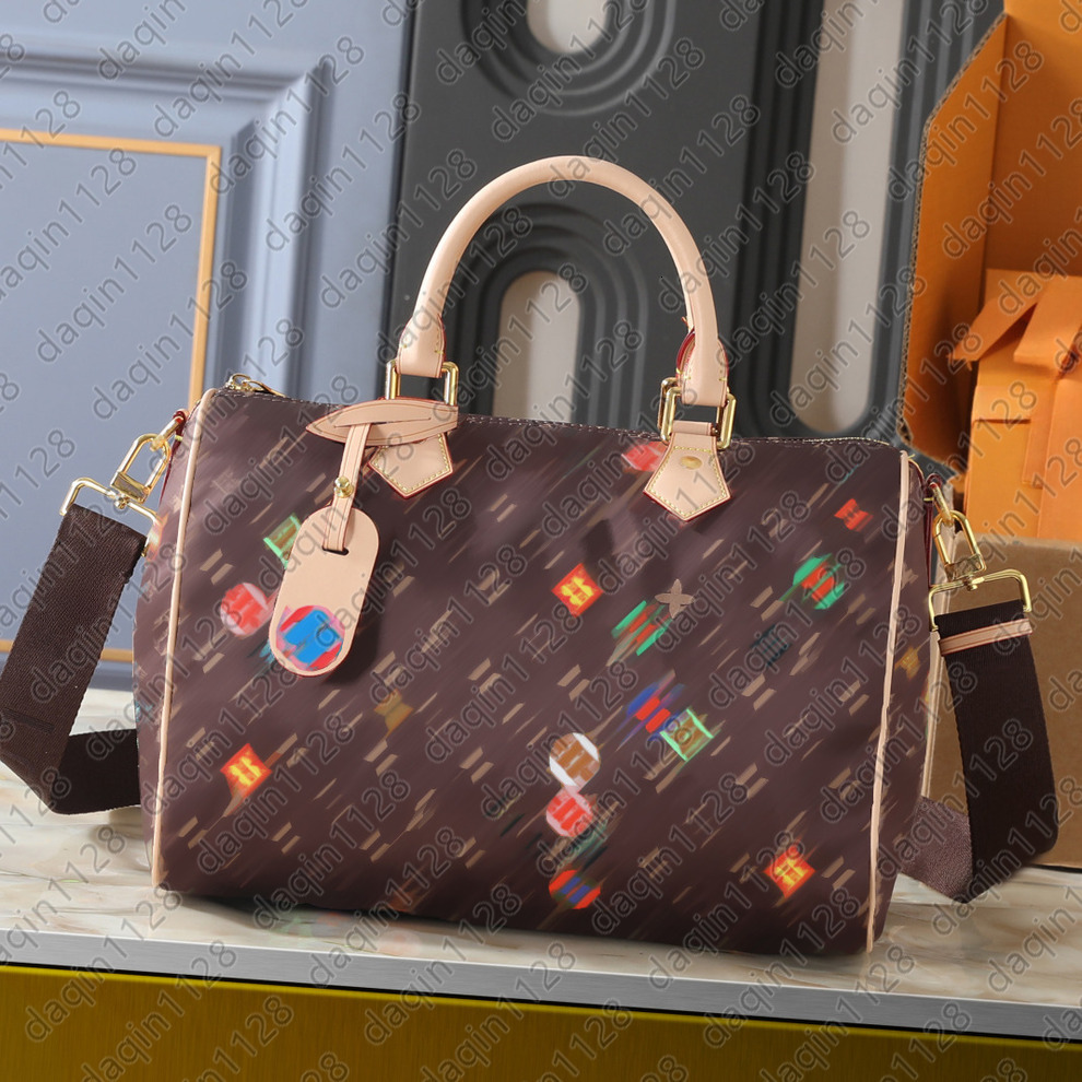 New Fashion Top Handle Speed 30 Soft Handbags Designer Lady Monogram Boston Duffle Pillow Bag Tote Bag Luxury Travel Shoulder Bag M2A454 M40391 C11B
