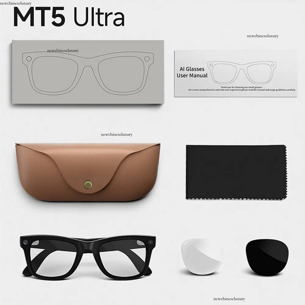 2026 New MT5 ULTRA Meta Style Smart Glasses 8MP Camera with Charging Case WiFi6 BT Calling AI Translation Voice Control