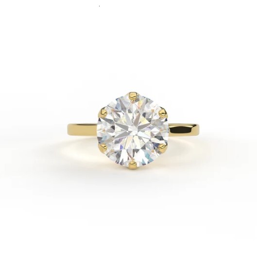 Moissanite Ring 925 Sterling Silver 14k Gold Yellow Gold Elegant Luxury Sparkling Engagement Wedding Anniversary Jewelry Gift