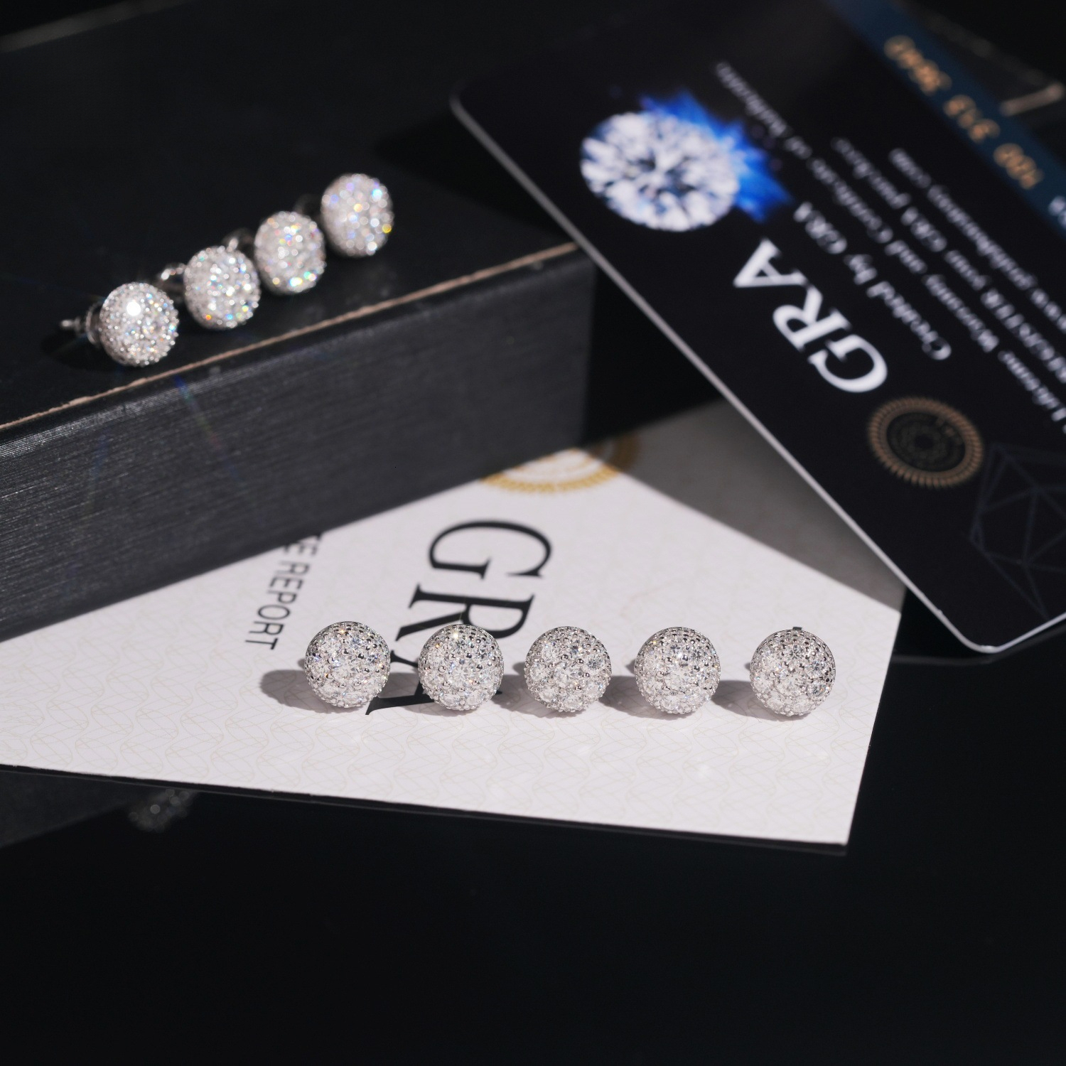 bestseller: Exquisite 9mm round personalized stud S925 silver inlaid with moissanite, light mature style earrings