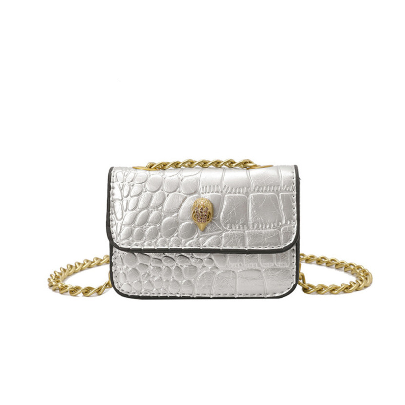 Women Luxury Designer High End Eagle Head Mini Square Shoulder Bag European American Trendy Chain Crossbody Handbag Fashion Ladies Blogger Hot Girl