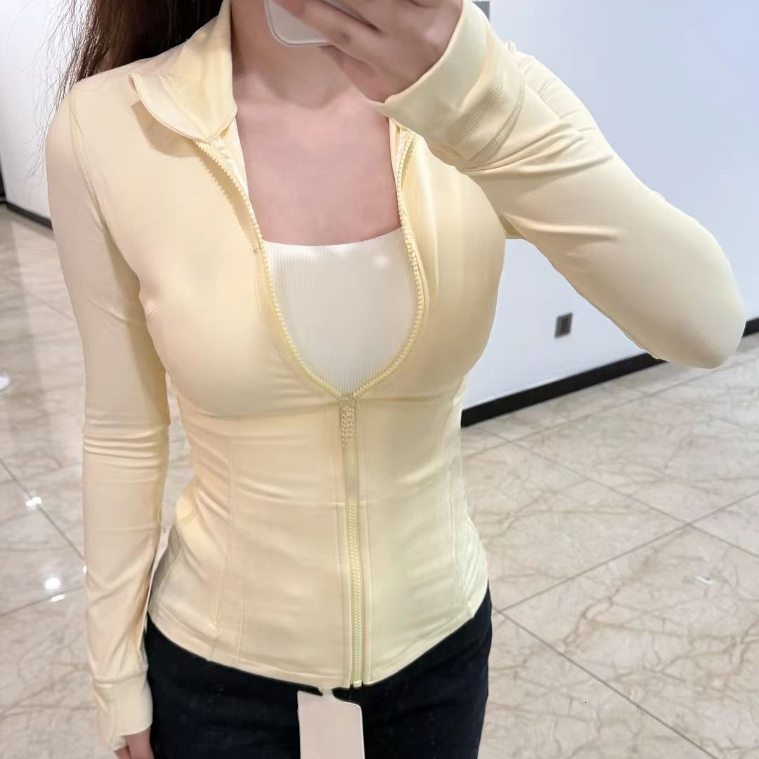 Autumn and Winter Yoga Wear Yoga Long Sleeve Sweat-Absorbing Moisture-Wicking Sports Fitness Clothing Jacket Wholesale Slim Fit Casual Compression S