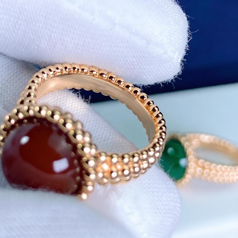Designer Jewelry vanly cliff rings V Gold-Plated Lucky Bead Ring Women Trendy Stylish With