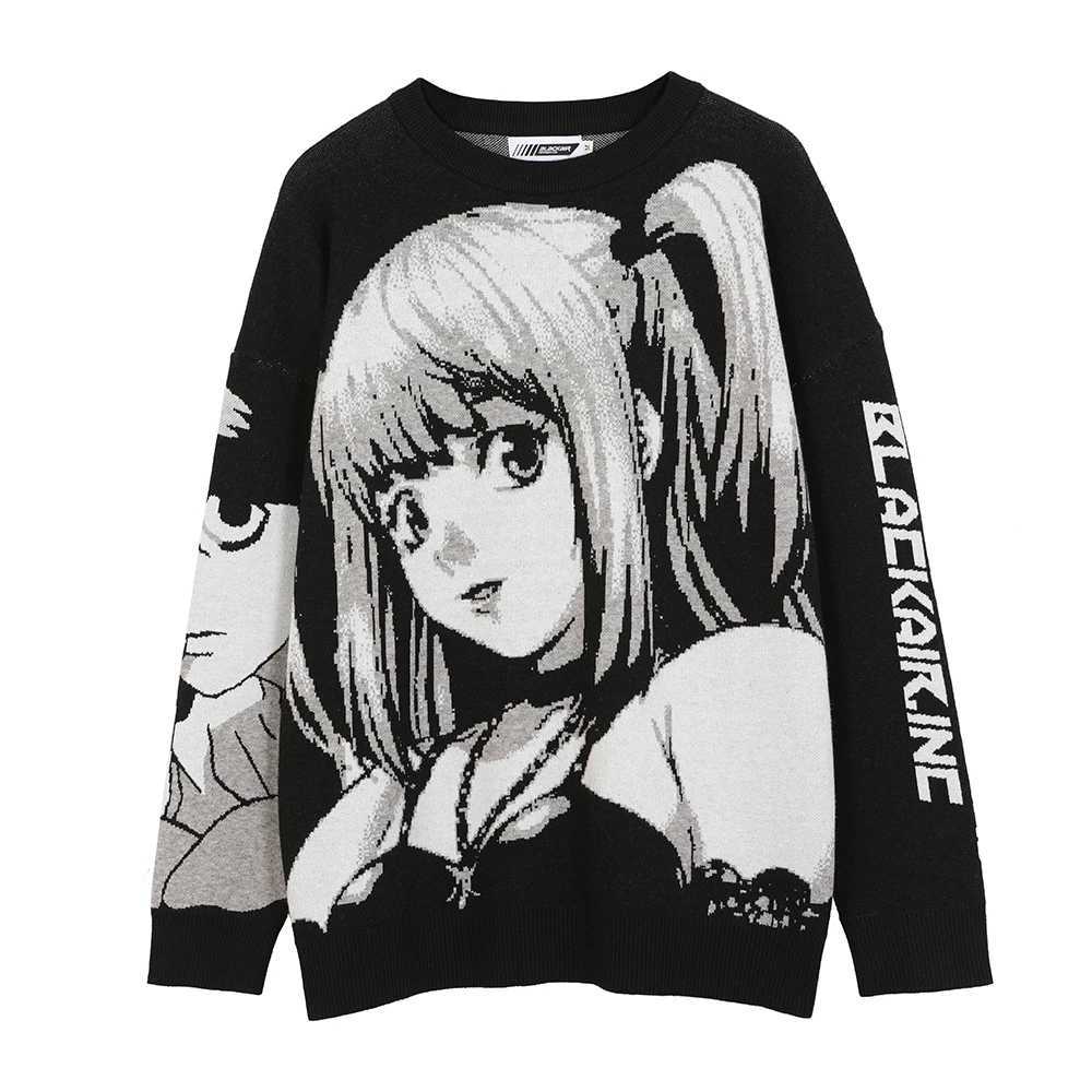 Anime Kawaii Winter Men Gothic Clothes Goth Man Sweater Men's Cartoon Women Tops Japanese Sweatshirt Male Streetwear Harajuku T261019