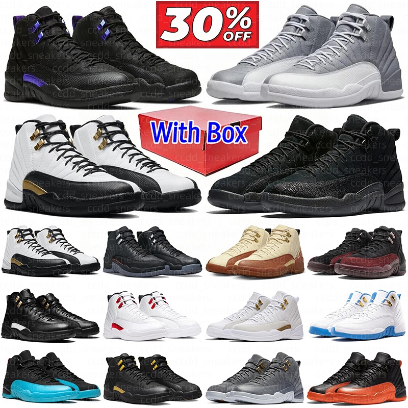 With Box Free Shipping designer basketball shoes 12 12s men Black White Blue Grey Red University Purple for mens sneakers trainers sports outdoor fa