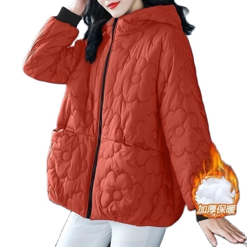 Women's Padded Outerwear Loose Fashion Zipper Pocket Winter Down Cotton Clothes 4XL Female Parkas y260929