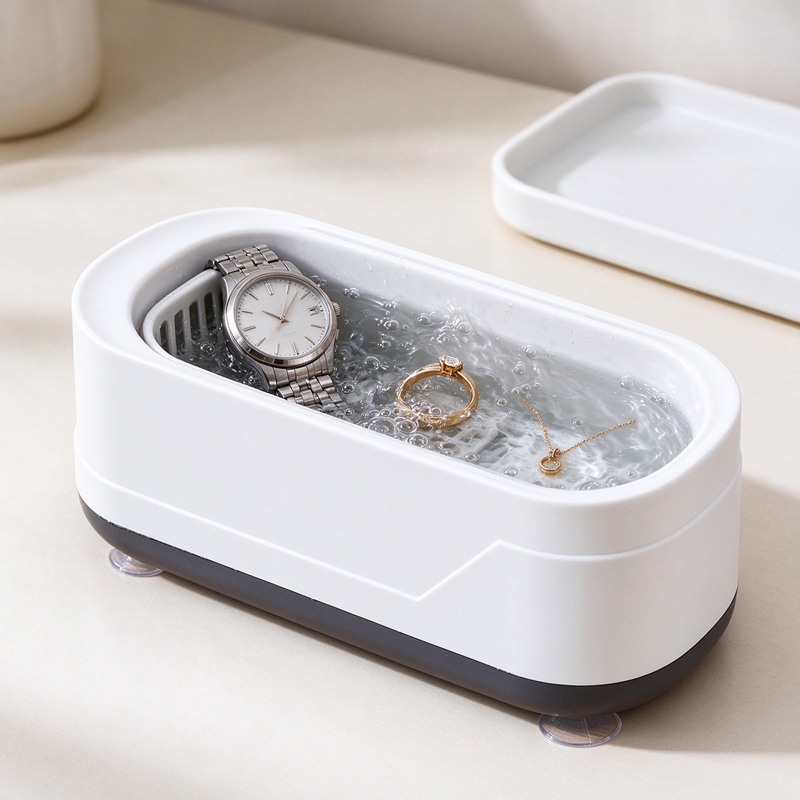 Mini Ultrasonic Cleaner, Portable Sonic Cleaning Machine, Plug-in / 2 AA Battery / Rechargeable, for Glasses, Jewelry, Watches, Makeup Brushes, Dent