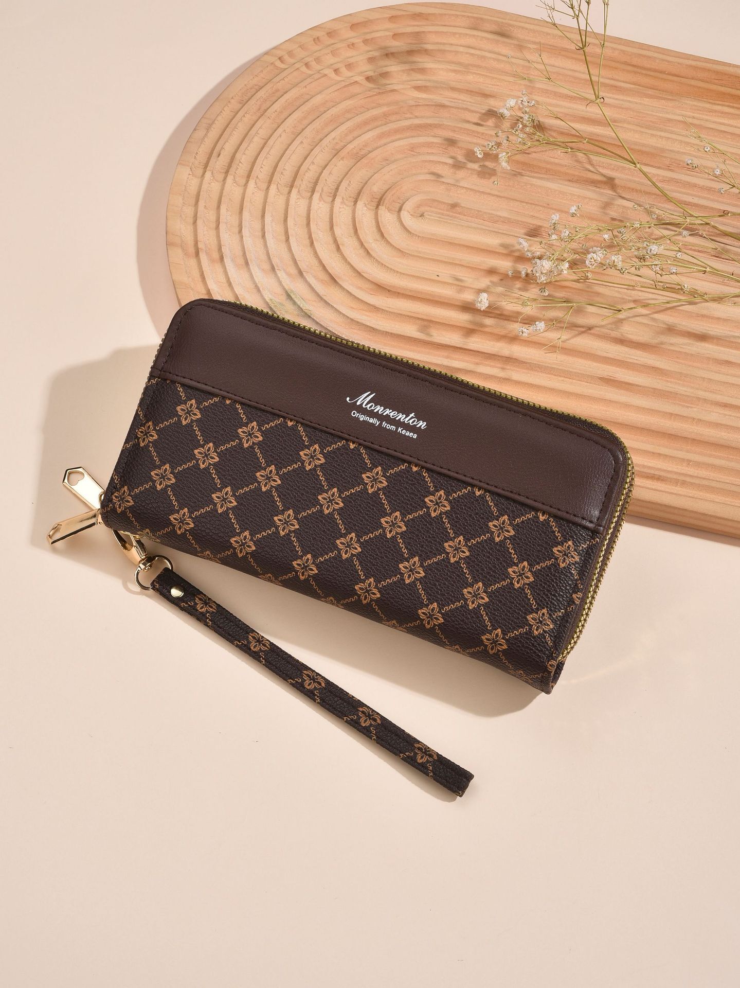 Luxury Brand Designer Bag Women's Double-Layer Zipper Wallet, European And American Retro Fashion, Large-Capacity Phone Pouch, Soft Leather Wal