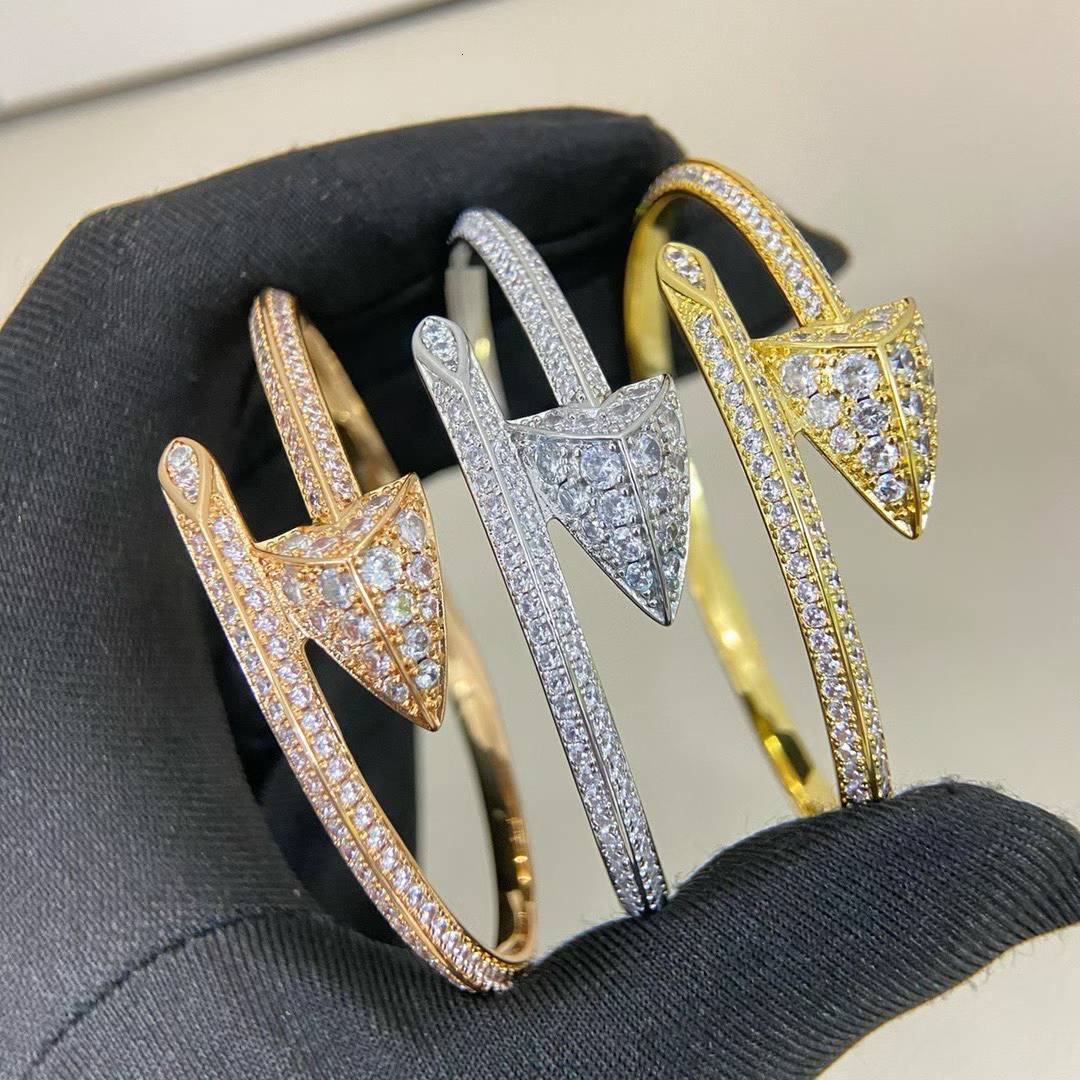 Graffs Jewelry Designer Grsffiti Jewelry Luxury Bracelet For Woman Men Luxe Bangle V-Gold Cupid's Arrow Full-Diamond Bracelet Unisex Exquisite
