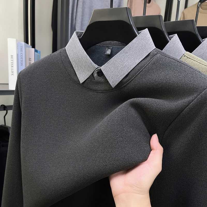 fake two pieces men's Personty sweater high-quty soft comfort warmth new autumn winter business casual fashion pullover M261016