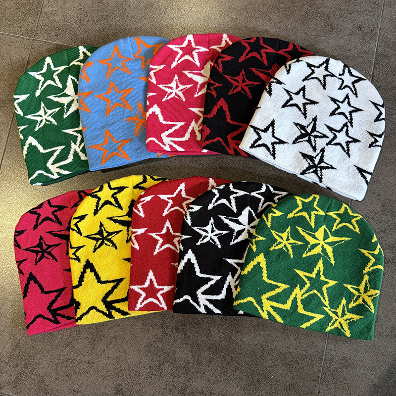 Luxury Cap Brand Designer Hat Luxury Cap Brand Designer Hat New Five-Pointed Star Knitted Unisex Jacquard Trendy Hip-Hop Knit Outdoor Sports Cold Ha