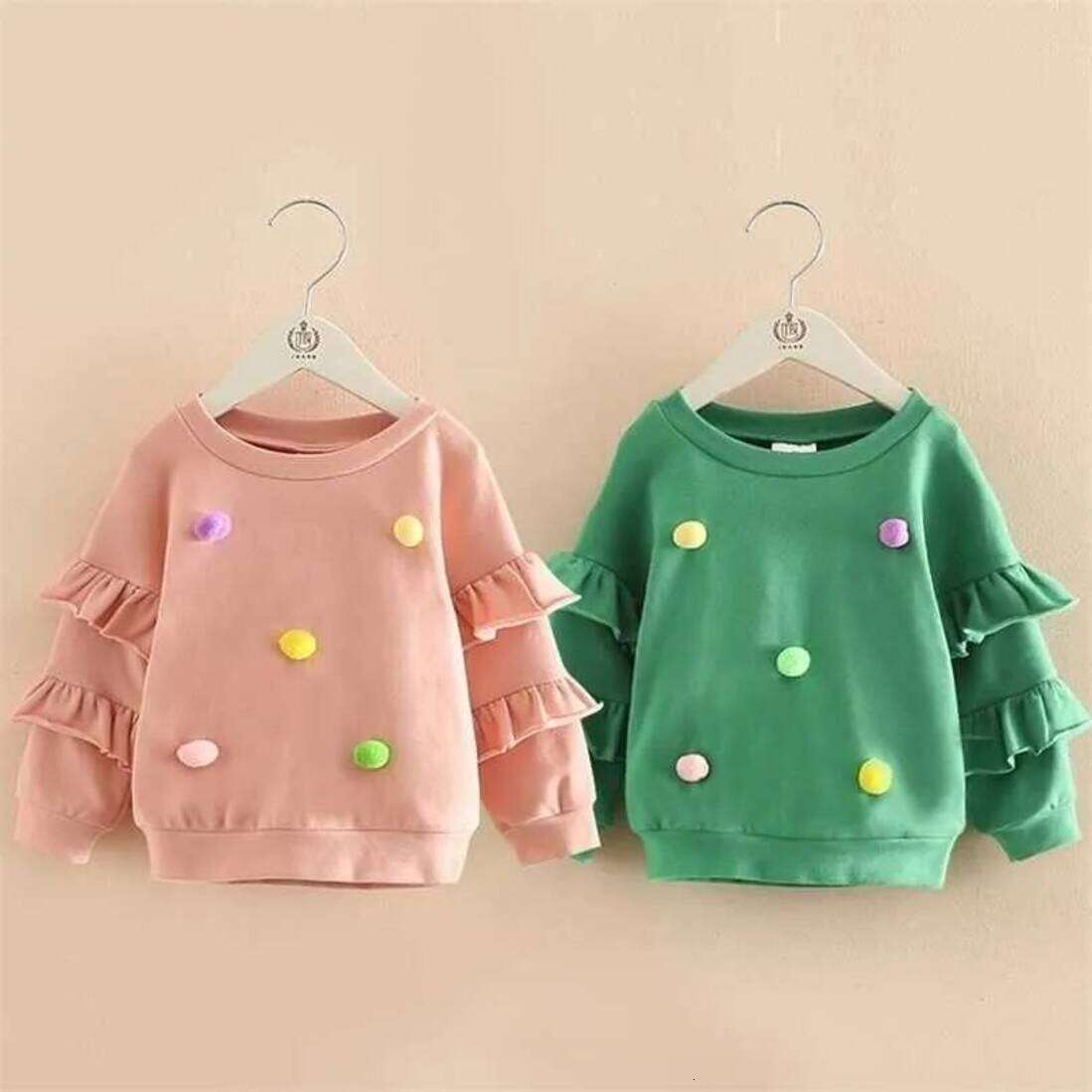 Girls Hoodie Spring Autumn 2 5 6 7 8 9 10 Years pullover Children's Birthday Gift Flare Trumpet Sleeve Decoration Coat Kids Baby Girl Sweatshir