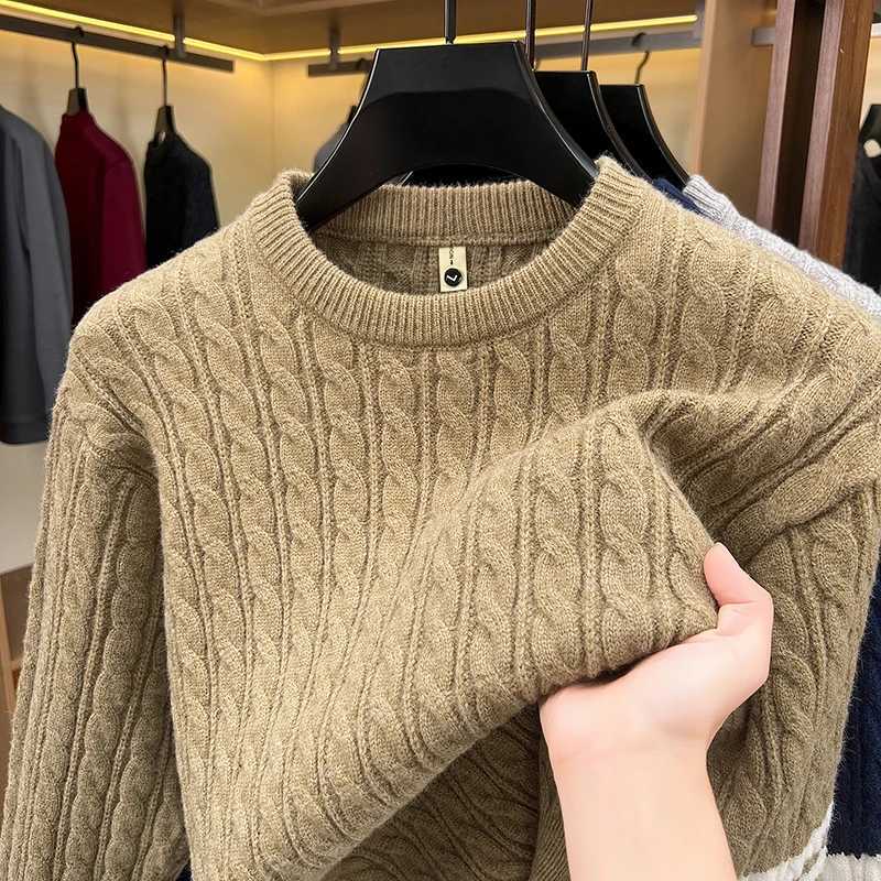 New Men's Winter Sweater Autumn Classic Striped Jacquard Design Brand Simple Korean Casual Round Neck Knitted Pullover M2610161