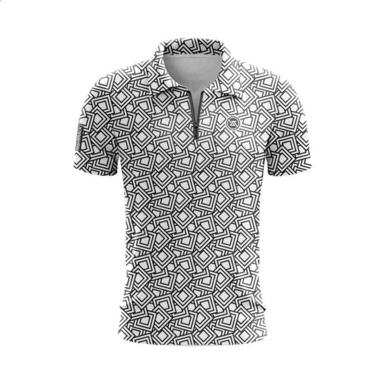Professional * Performance Golf TShirts Zippered Polo fourway * * stretch swingunrestricted Shirt Casual Print Lapel Mens Clothing Outdoor Golf Bil