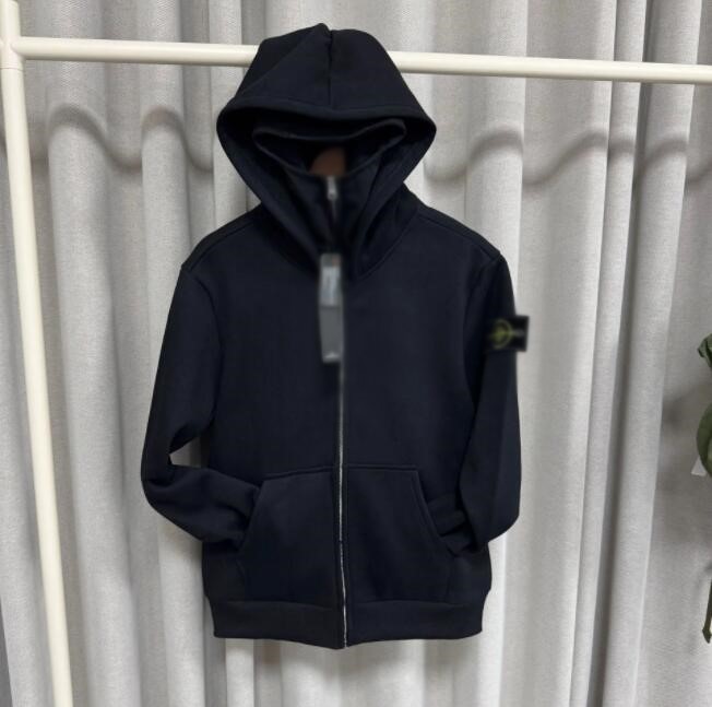 Men's Hoodies new stone luxury Sweatshirts zipper cardigan hooded Jacket fashion badge sleeve Outerwear mens women Hoodie