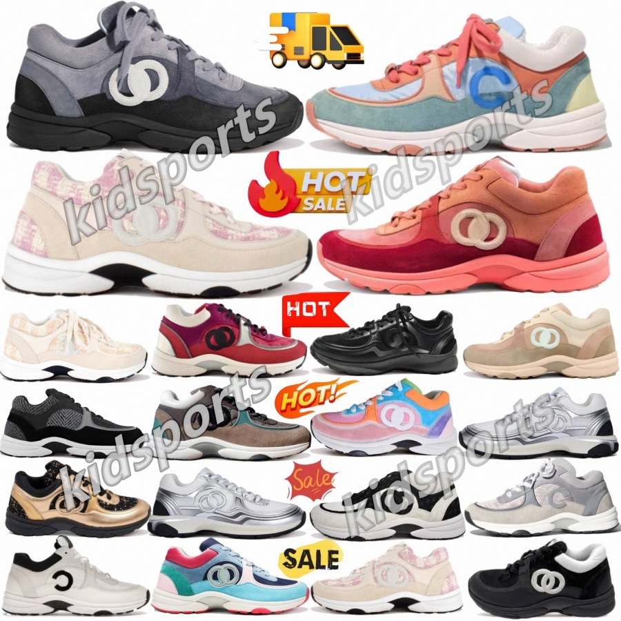 With Box Sneakers Casual Shoe Designer Low Top CC Red White Triple Black Dark Grey Suede Brown Green Pink Silver Beige Man Women Trainers Size 36-45