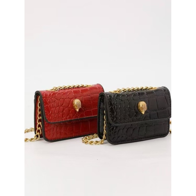 designer Elegant and stylish stone textured women s bag with eagle head design chain strap mini lipstick bag fashionable shoulder and crossbody bag