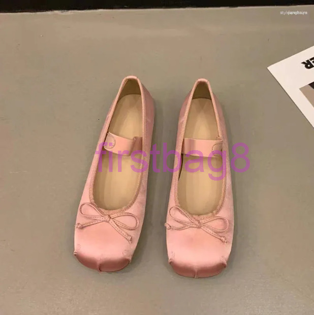 Casual Shoes Ballet Dance Women Mary Janes Flats Bow Dress Summer Sandals 2024 Designer Spring Walking Femme Zapatillas6